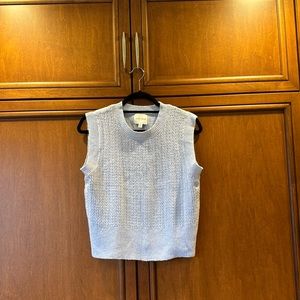Pink Rose Baby Blue Cable Knit Sweater Vest